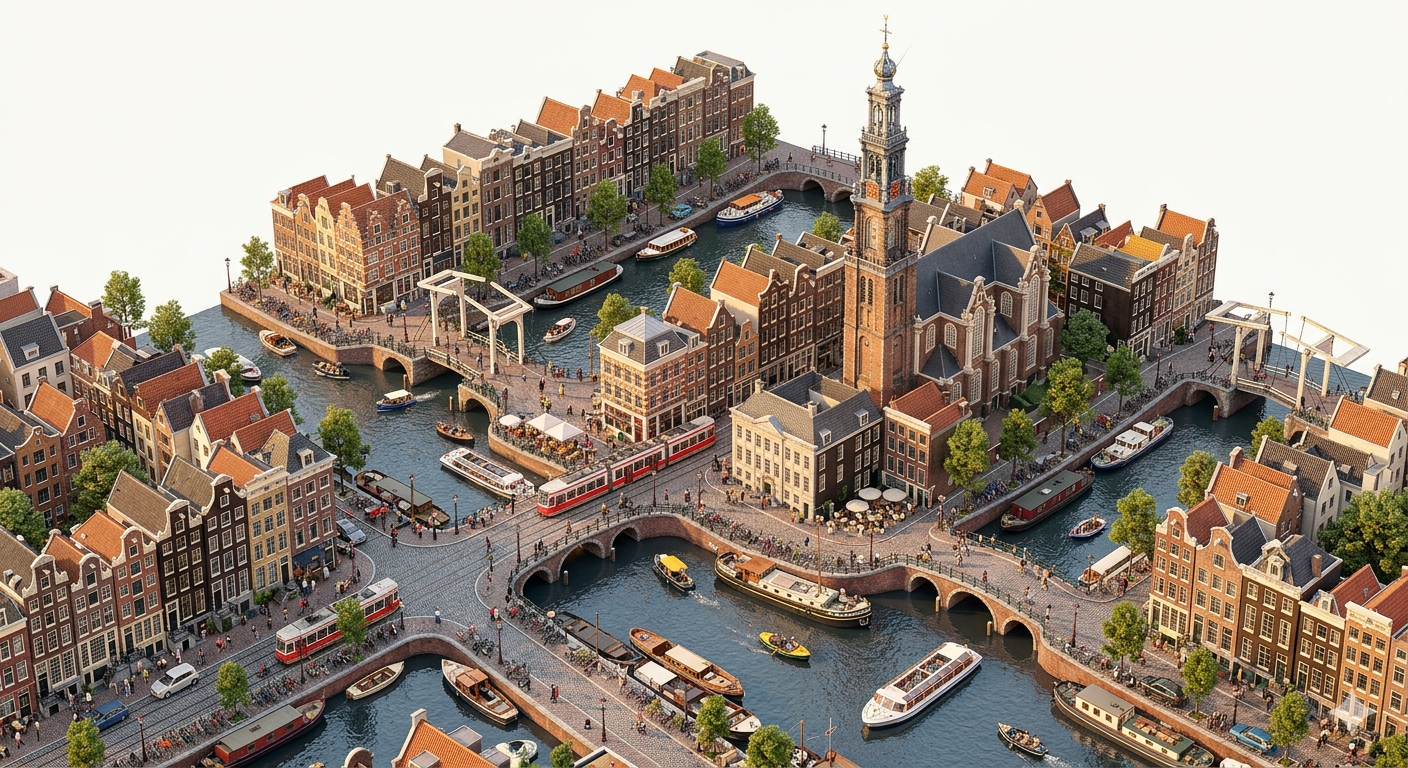 Isometric view of Amsterdam